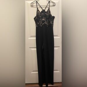 Windsor Black Lace Detail Jumpsuit